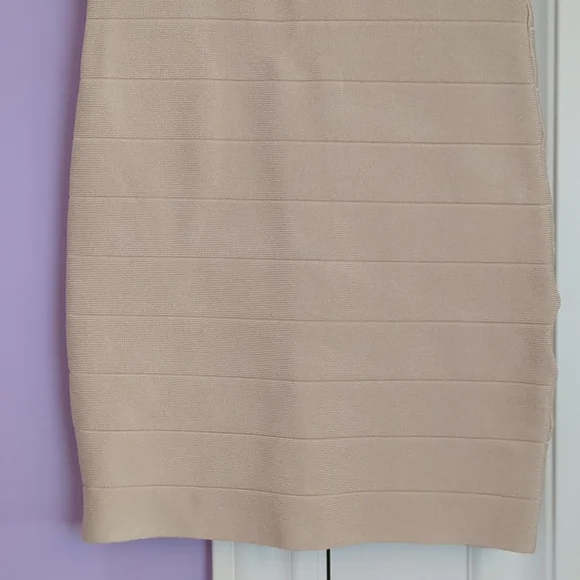 bebe Bandage Nude Bodycon Dress Size Small - Picture 2 of 5